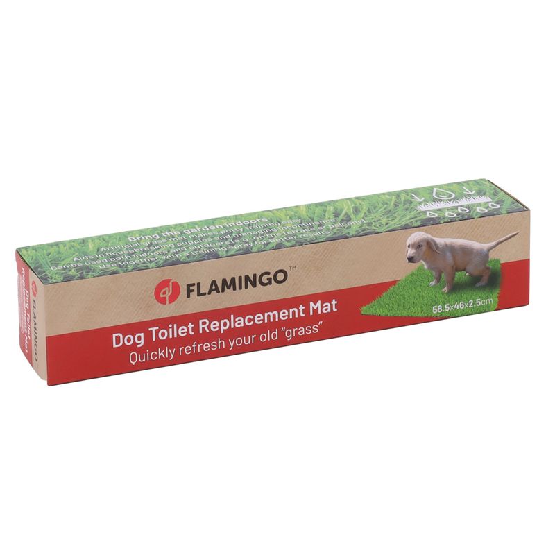 FLAMINGO Dog Toilet with Artificial Turf Toilet Box & Lawn Mat