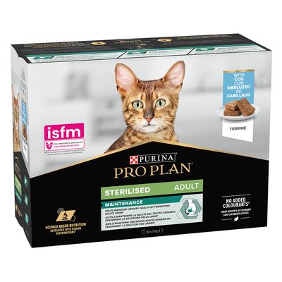PURINA PRO PLAN Sterilised Adult Maintenance 10 x 75g Cod
