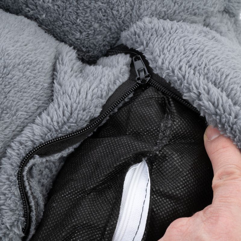 TIAKI Lazy Bear Dog Bed – Dark Grey Size M: 70 x 55 x 20cm (L x W x H)