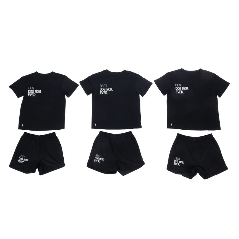 TIAKI Pet & Parent Pyjamas - Black Dog Shirt: Small (30cm back length)