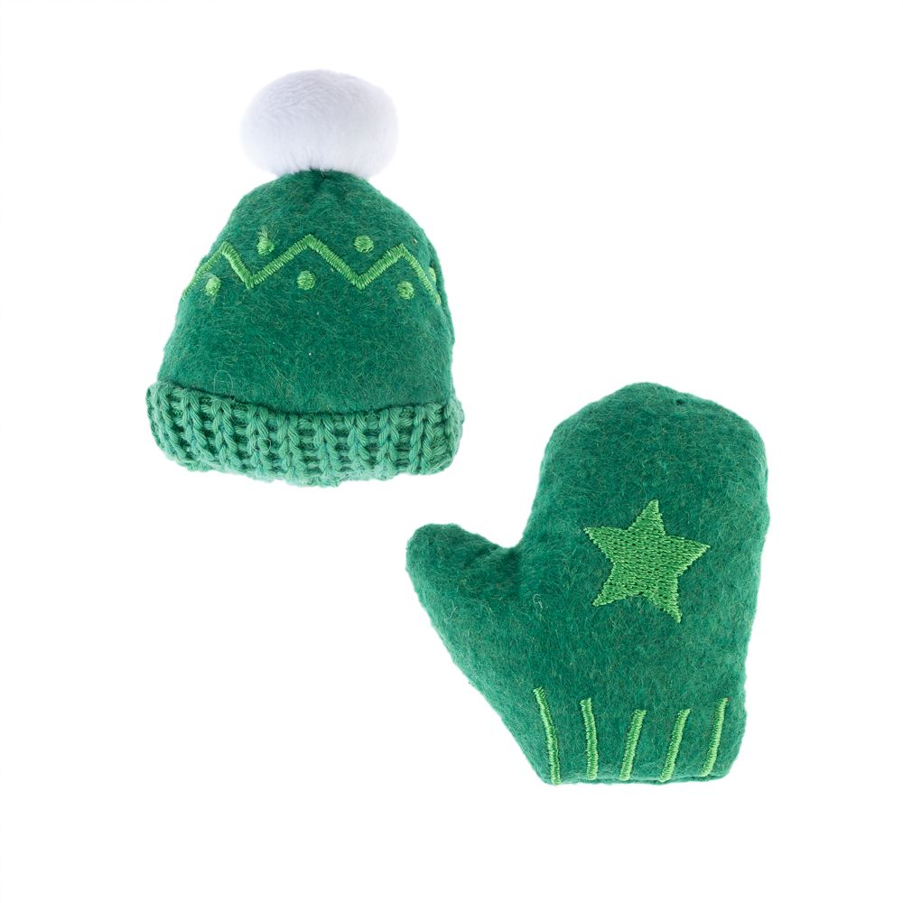 TIAKI Christmas Hat & Mitten Cat Toy Set Set of 2 Toys