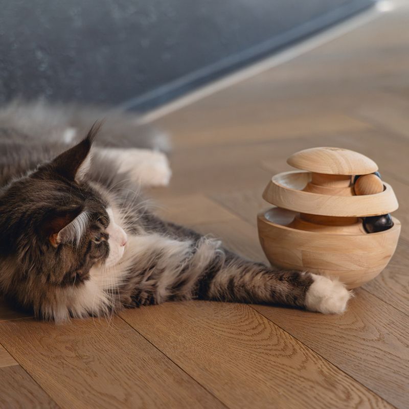 Designed by Lotte Neya Wooden Cat Toy approx. 16cm (diameter)