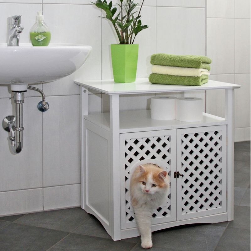 Kerbl Pet Cat Cabinet Helena White