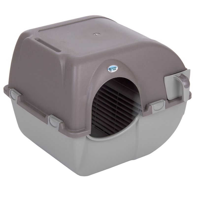 Omega Paw Roll'n'Clean Litter Box Taupe / Grey