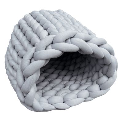 Aumüller Braided Cat Cave Coarse Knit Grey