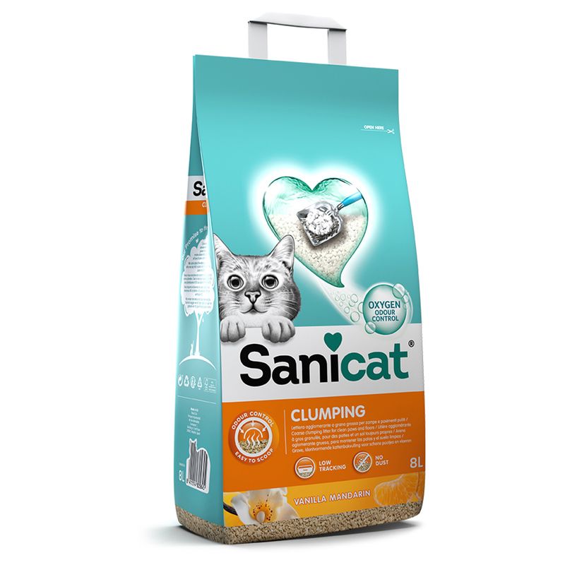 2 x Sanicat Cat Litter - 20% Off! * Natura Activa Corn Cob Clumping (2 x 6l)
