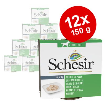 Schesir Saver Pack 12 x 150g Chicken Fillet with Ham