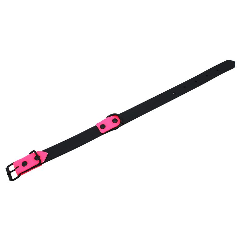 Heim Collar Two-Coloured Riveted - Black/Pink 40 cm long, 25 mm wide