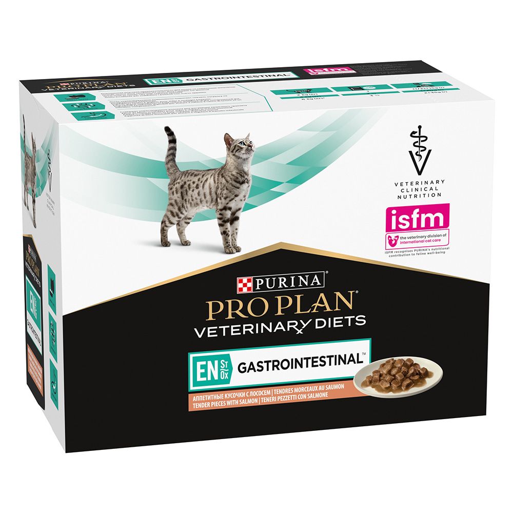PURINA PRO PLAN Veterinary Diets Feline EN ST/OX Gastrointestinal - Salmon 10 x 85g