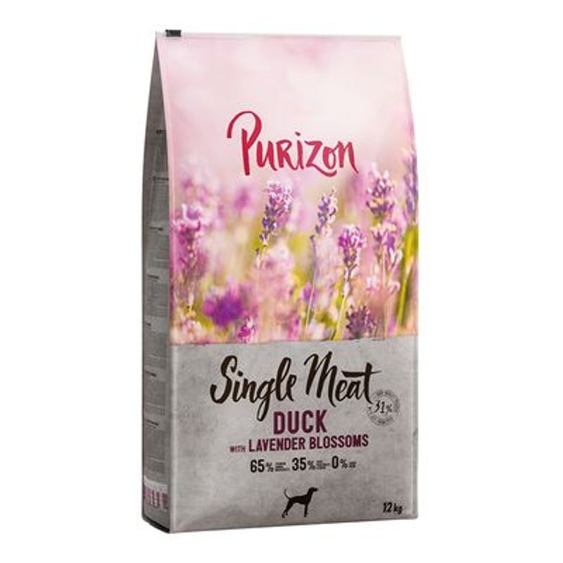 Purizon Single Meat Adult Dog Grain-Free Economy Pack 2 x 12kg Duck with Lavender Blossoms