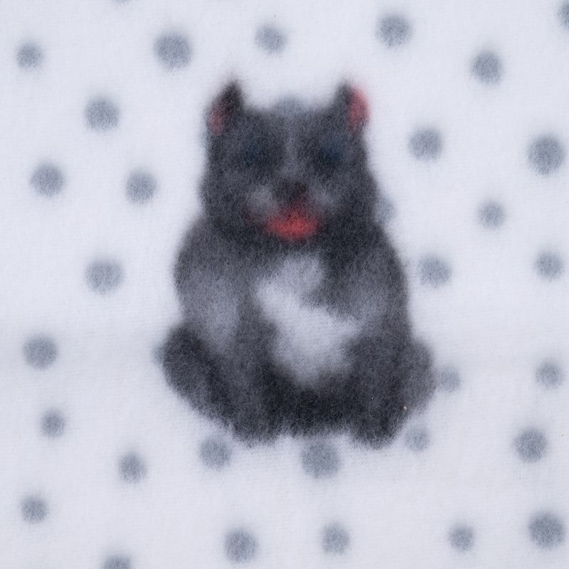zooplus Basics Dogs & Dots Fleece Cuddle Blanket 100 x 70 cm (L x W)