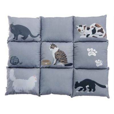 Cat Cushion Medley L 55 x W 45 x H 6 cm