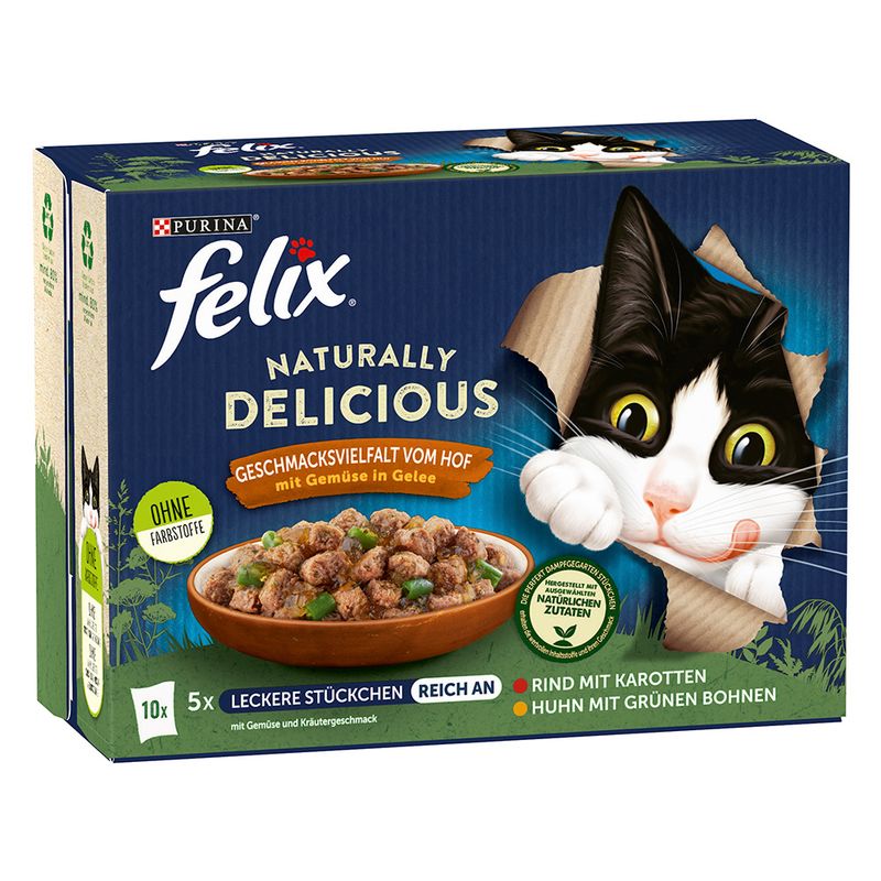 Felix Naturally Delicious 80 x 80g Countryside Selection in Jelly