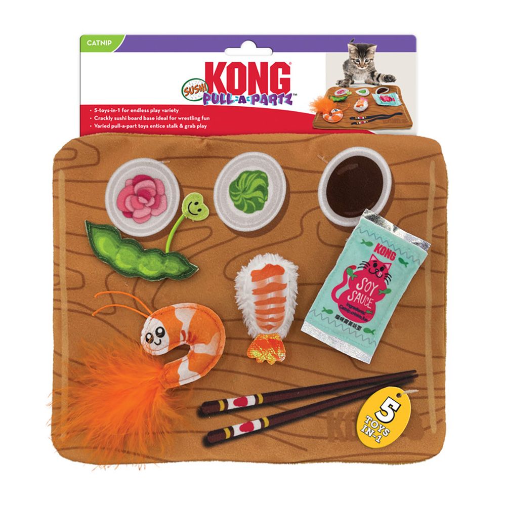 KONG Pull-A-Partz Sushi Cat Toy 1 Set