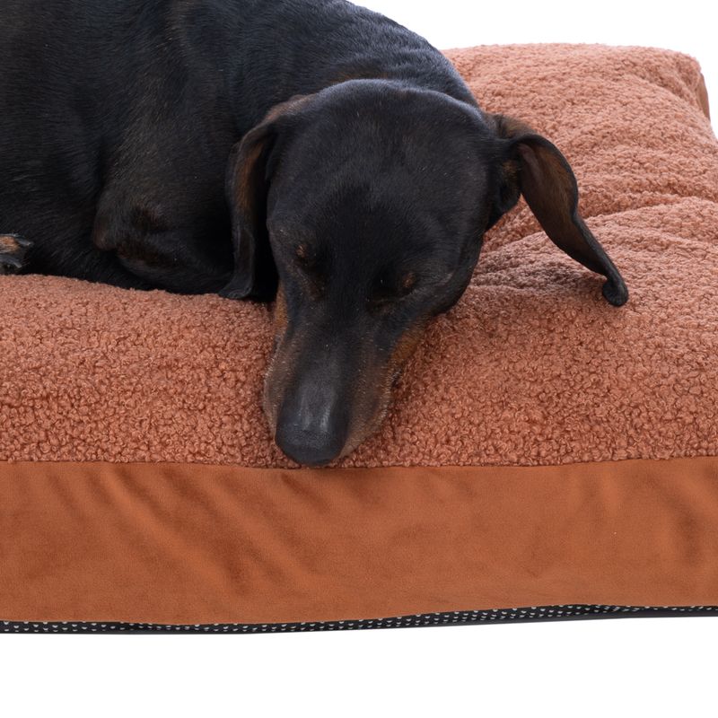 TIAKI Teddy Dog Mattress - Copper Size M: 70 x 50 x 10 cm (L x W x H)