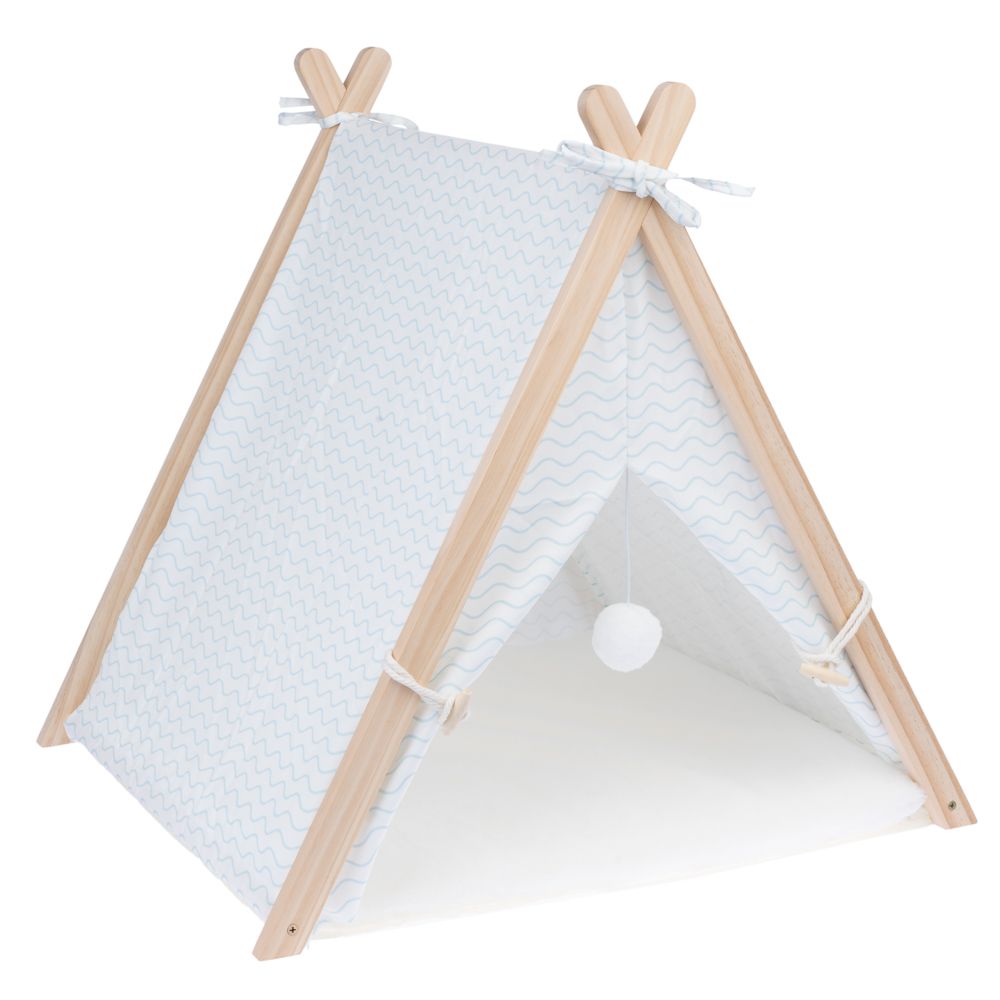 TIAKI Blue Wave Cat Teepee 56.5 x 61.5 x 61 cm (L x W x H)