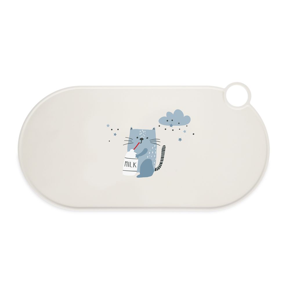 TIAKI Silicone Bowl Mat Milky Kitty L 50 x W 25 cm