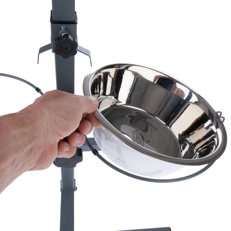 TIAKI Double Bowl with Adjustable Stand 2 x 875ml, diameter 17cm