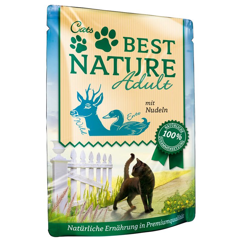Best Nature Cat Adult 16 x 85g Veal with Courgette & Safflower Oil