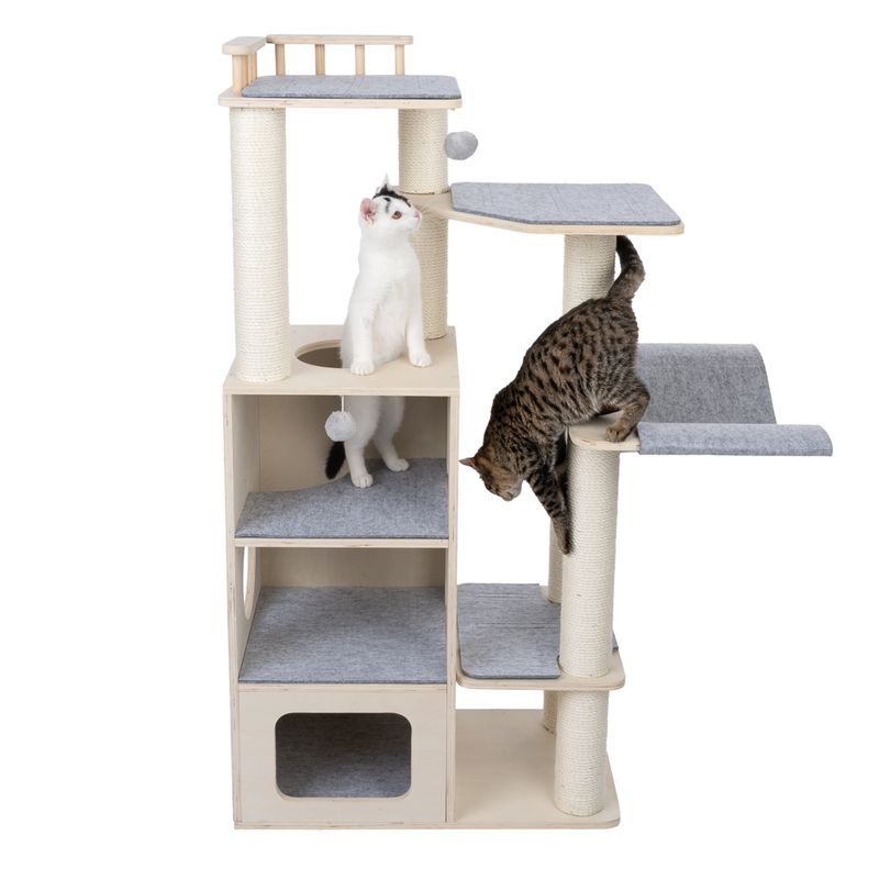 Modern Living Roca Cat Scratching Tree Light Grey