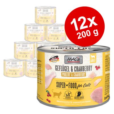Saver Pack MAC's Cat 12 x 200 g Kitten (veal & chicken hearts)