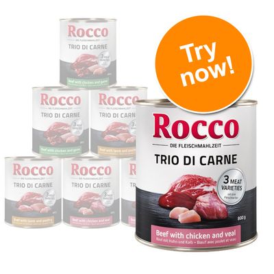 Rocco Trio di Carne Mixed Trial Pack 6 x 800g Mix (3 Varieties)