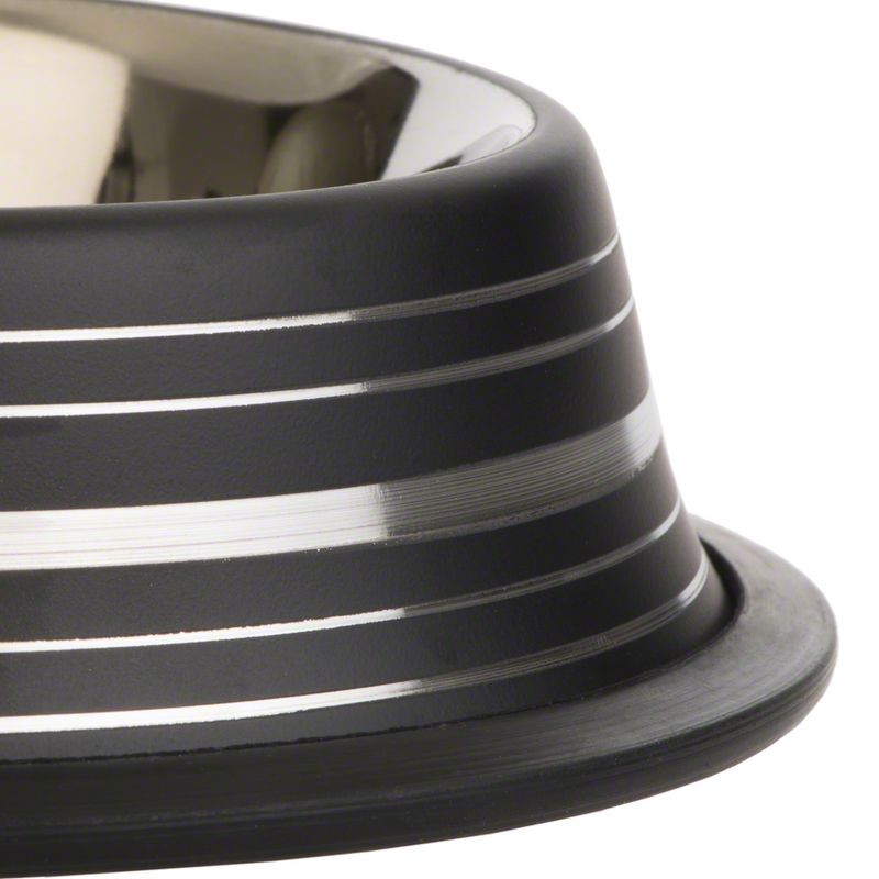 Silver Line Stainless Steel Cat Bowl – Matte Black 200 ml, Diameter 15 cm