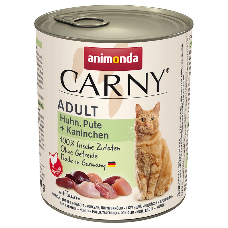 animonda Carny Adult Mixed Trial Pack 6 x 800g Mixed Pack II: Beef & Poultry Selection