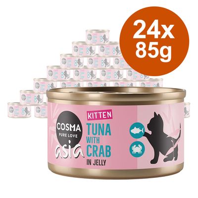 Cosma Asia Kitten in Jelly Saver Pack 24 x 85g Tuna with Salmon