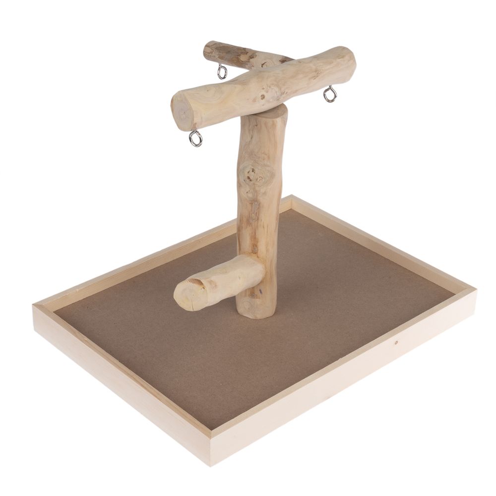 TIAKI Java Wood Parrot Perch 40.5 x 31 x 31cm (L x W x H)