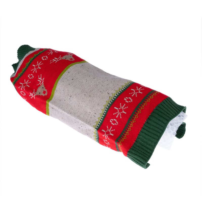 TIAKI Tri-Colour Reindeer Dog Jumper Size M: approx. 30cm Back Length