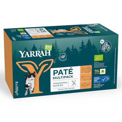 Yarrah Organic Pâté Multipack 8 x 100g Mixed Pack
