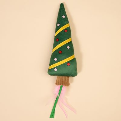 TIAKI Christmas Tree with Ribbon Cat Toy 42 x 10 x 5 cm (L x W x H)
