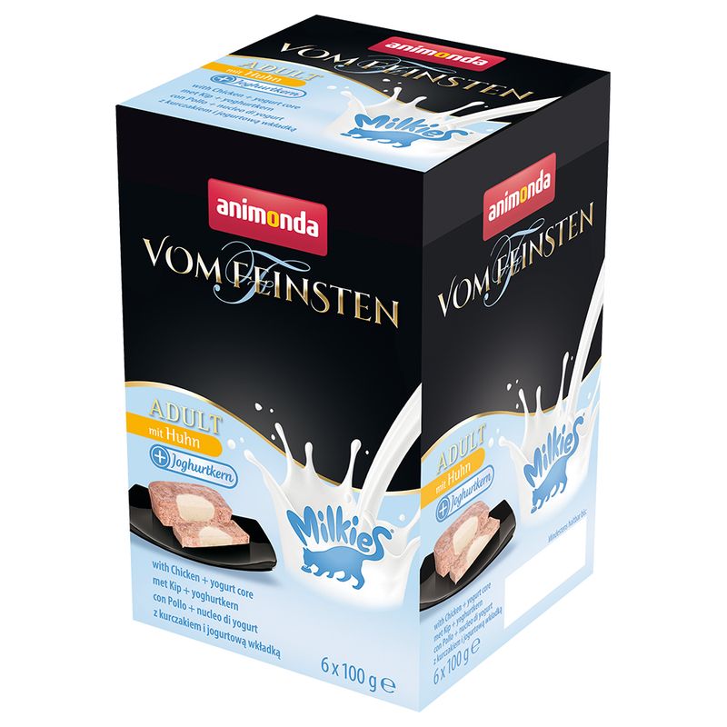 animonda Vom Feinsten Adult Milkies 6 x 100g with Chicken & Milk Centre
