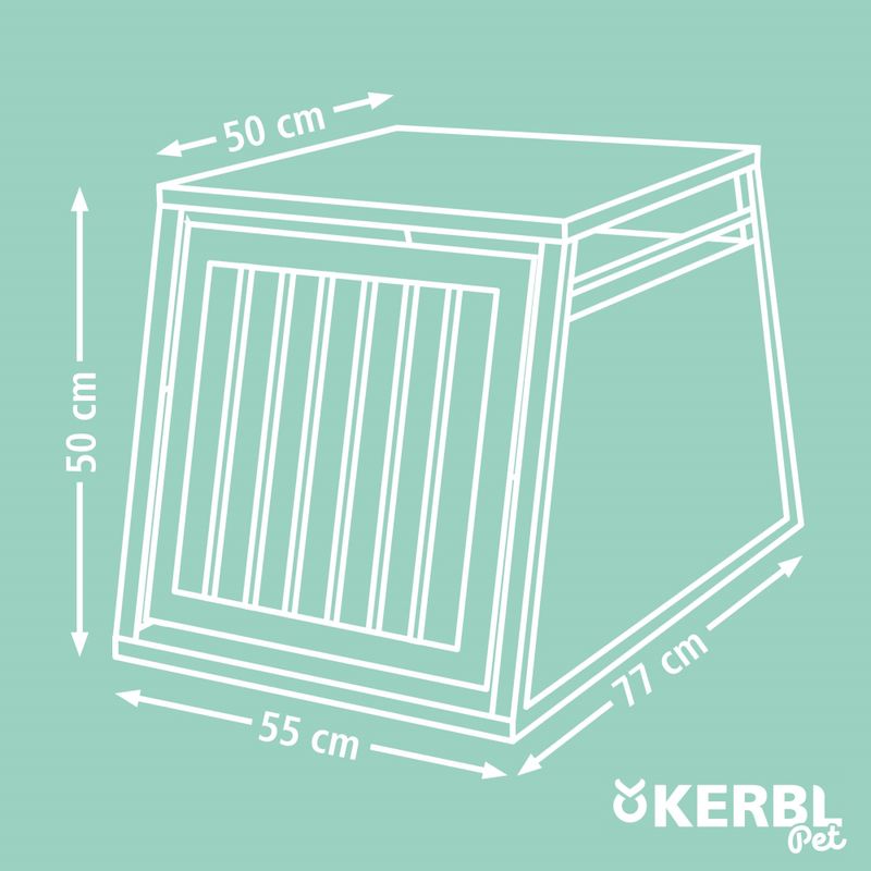 Kerbl Pet Transport Box Vacation - Graphite 77 x 55 x 50cm (L x W x H)