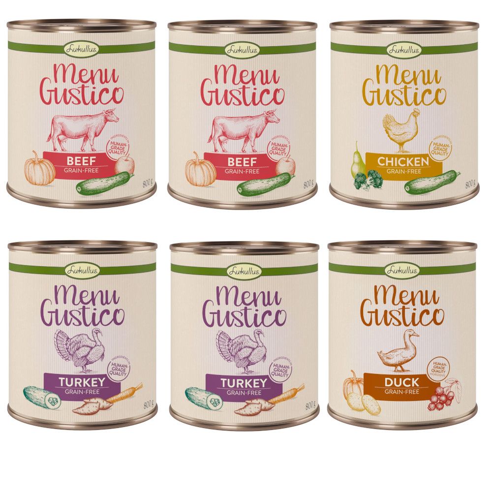 Lukullus Menu Gustico Mixed Trial Pack 6 x 800g
