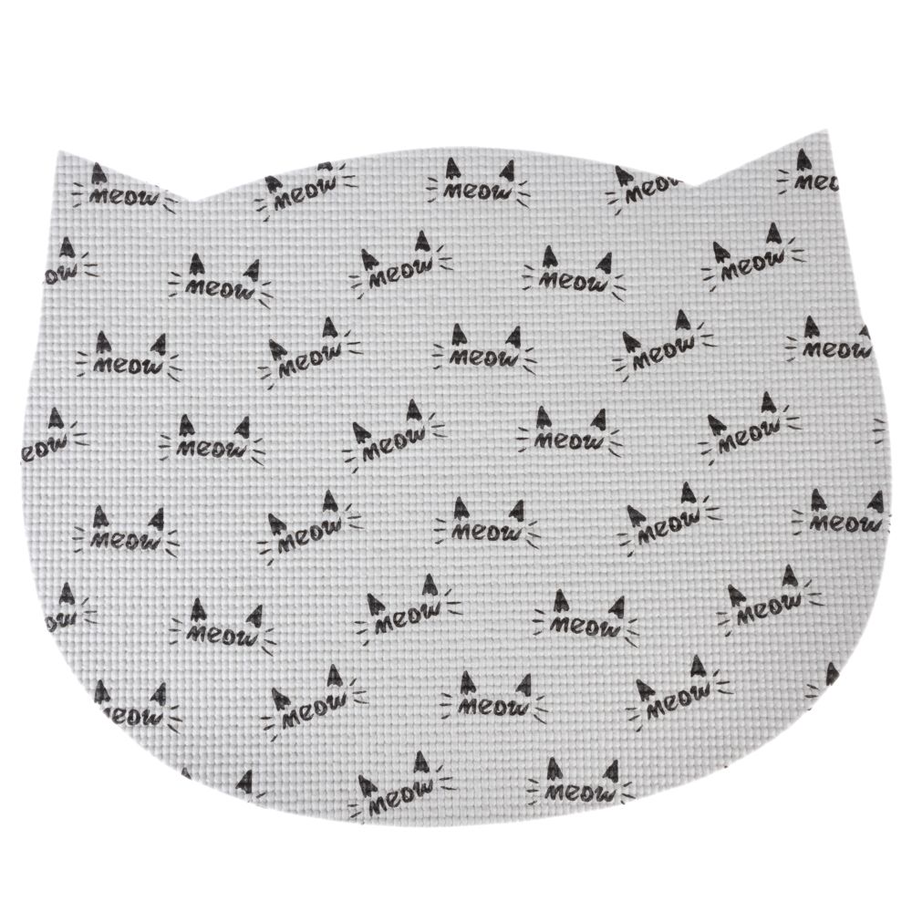 zooplus Basics Cat-Shaped Bowl Mat 48.2 x 38 x 0.5 cm (L x W x H)