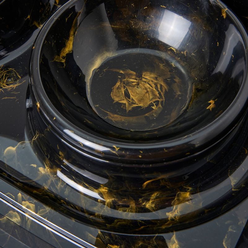 Savic Feeding Bar Butler Marble Black & Gold 2 x 300ml, 14.5cm (W)