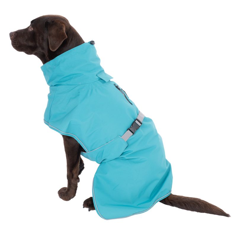 TIAKI Dog Raincoat - Teal approx. 30cm (Back Length)