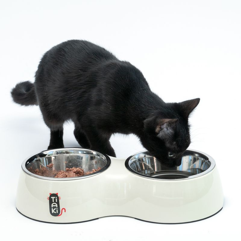 TIAKI Melamine Double Bowl 2 x 800ml, each diameter 16cm