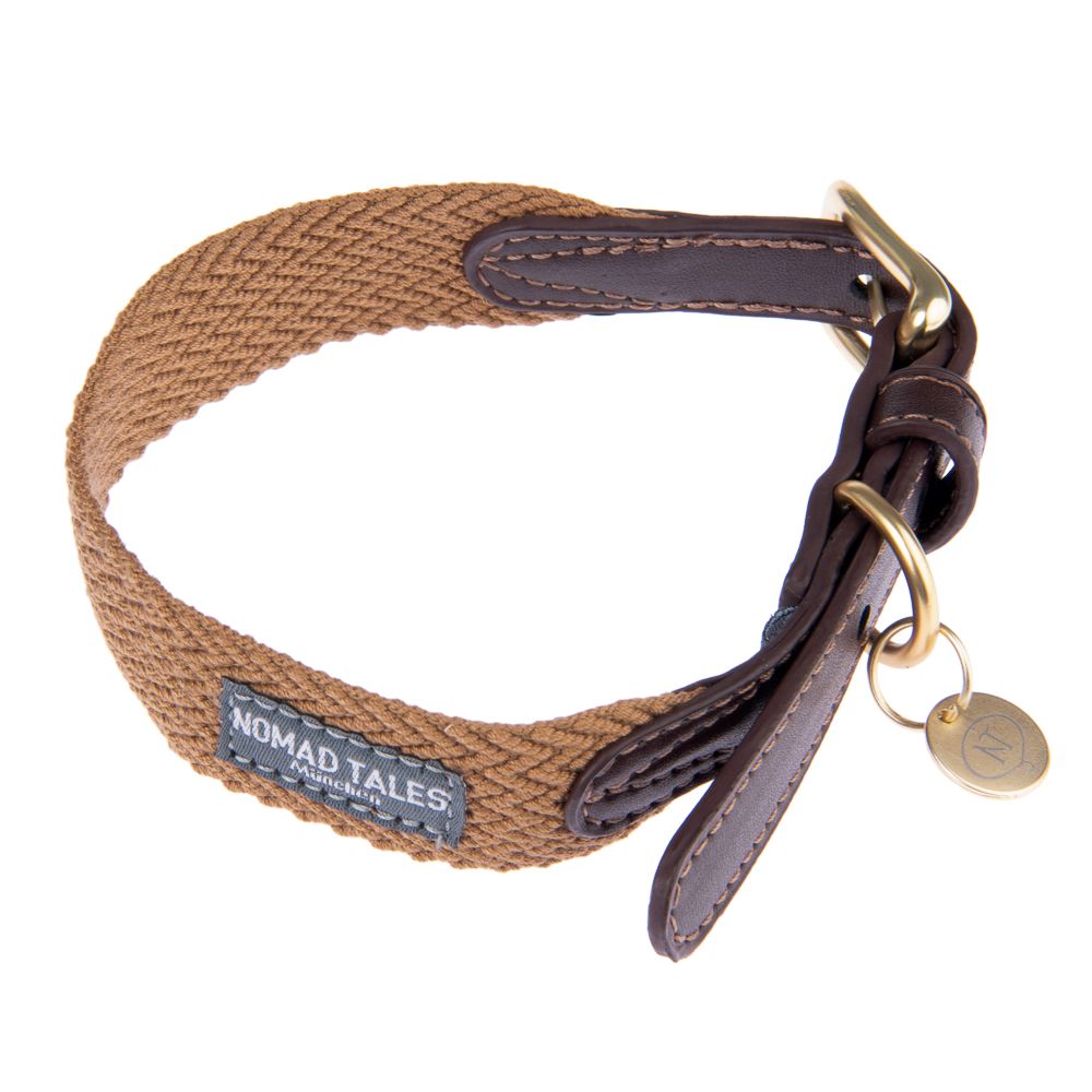 Nomad Tales Bloom Collar, caramel Size XS: 30 - 36 cm neck circumference, W 25 mm