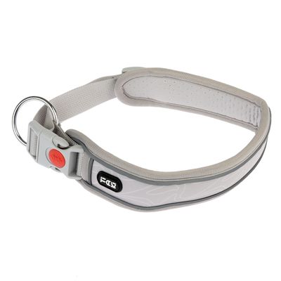 TIAKI Collar Soft & Safe, grey matching leash: 200 cm long, 20 mm wide