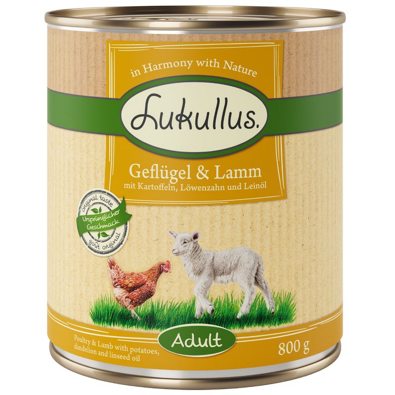 Lukullus Saver Pack 24 x 800g Beef & Guinea Fowl Grain-Free