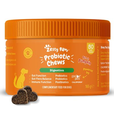 Zesty Paws Probiotic Chews Digestion - Pumpkin 90 Chews
