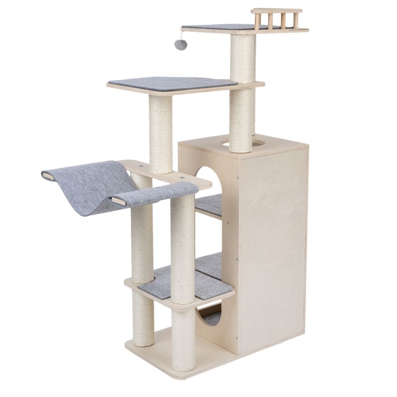 Modern Living Roca Cat Scratching Tree Light Grey