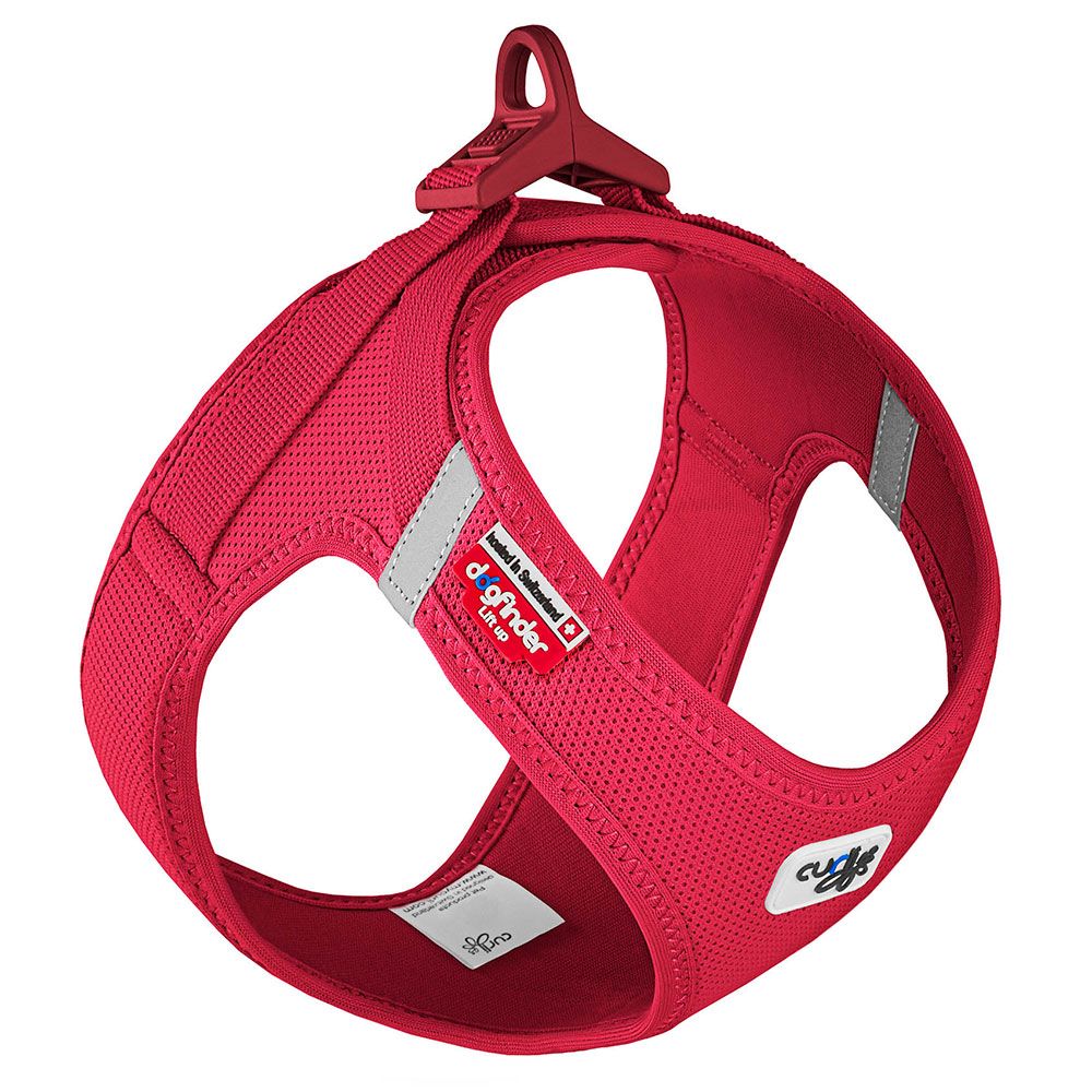 Curli Vest Harness Clasp Air-Mesh, red Size 2XS: Chest measurement 30.2 - 33.8 cm