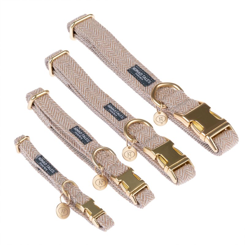 Nomad Tales Calma Collar, sand Size XS: 24 - 36 cm neck circumference, W 10 mm
