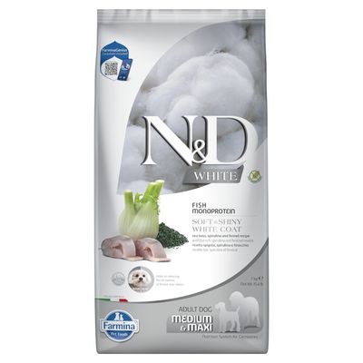 Farmina N&D Dog Adult Medium/Maxi White Seabass - Fennel & Spirulina 7kg