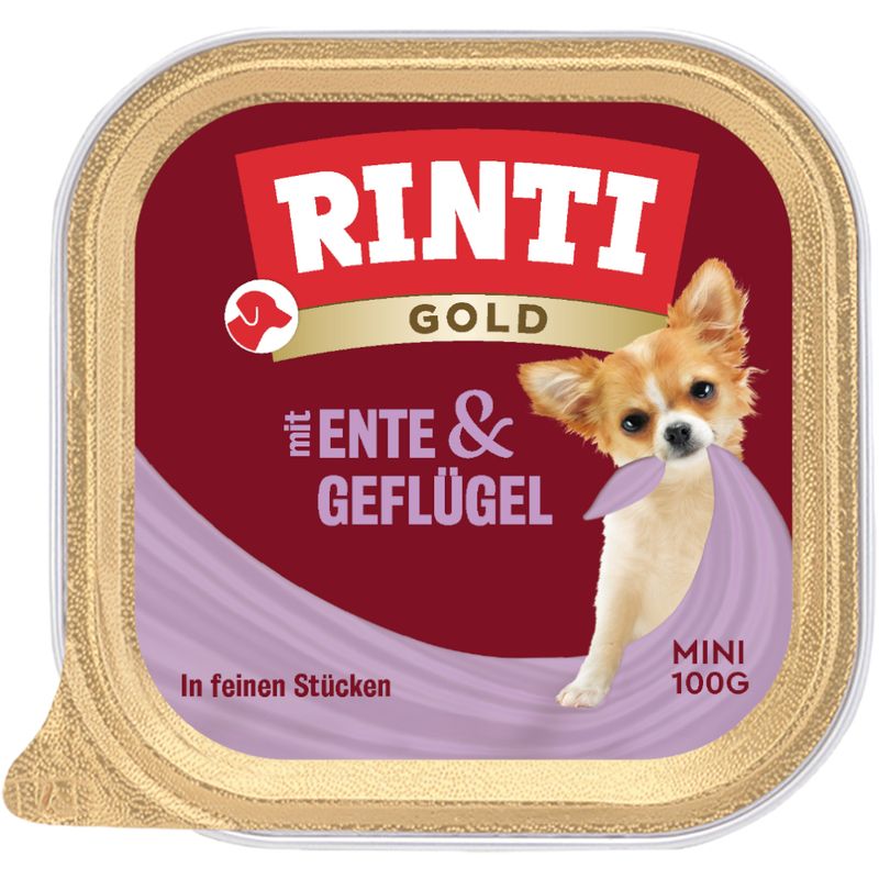 RINTI Gold Mini Trays 6 x 100g Beef & Guinea Fowl