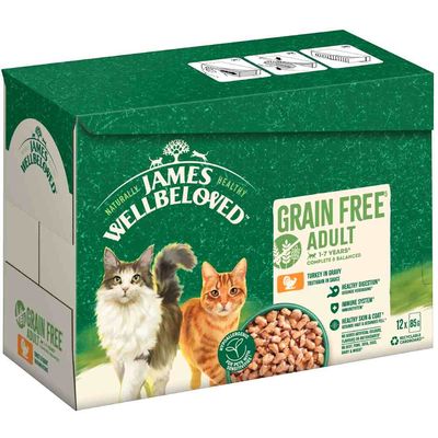 James Wellbeloved Adult Pouches - Turkey 12 x 85g